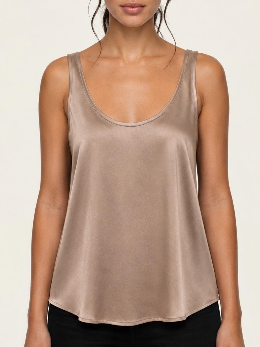 Banana Republic Taupe Satin Tank Top
